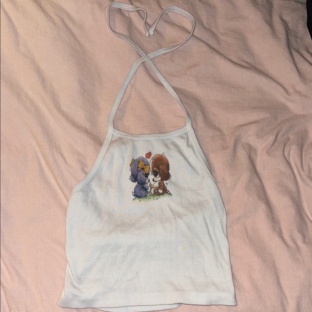 Brandy Melville Cream halter Top